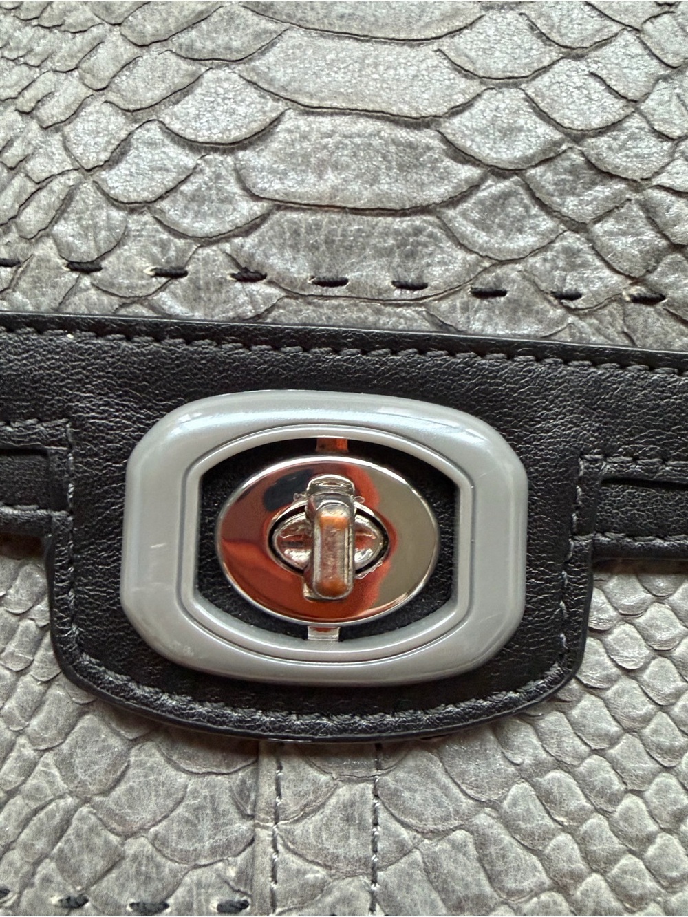 Coach Limited Edition Pinnacle Python Embossed Exotic Color-block Crossbody - Picture 4 of 6
